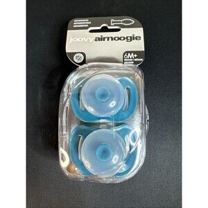 Joovy Airnoogie Orthodontic Pacifiers 6M+ 2-Pack- Natural Touch- Turquoise